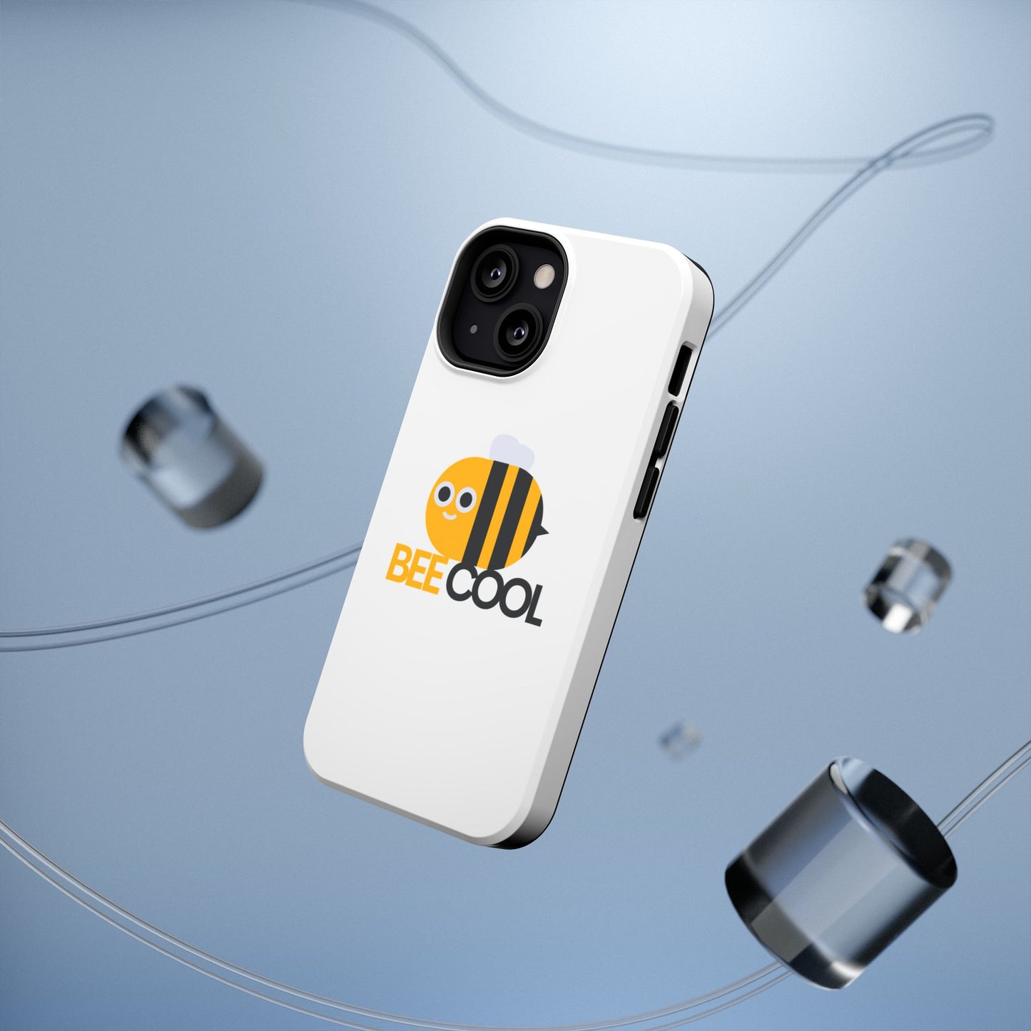 Bee Cool Phone Case, Impact-Resistant Case for Bee Lovers, Cute Bee Phone Cover, Unique Gift for Nature Enthusiasts, Fun Spring Accessory