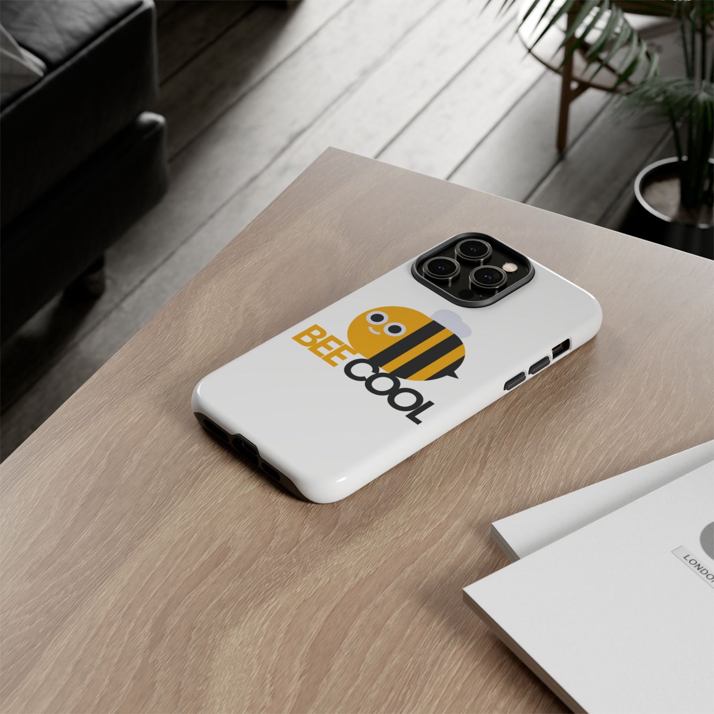 Bee Cool iPhone Case, Cute Bee Phone Cover, Fun Smartphone Protector, Unique Gift for Bee Lovers, Playful Tech Accessory