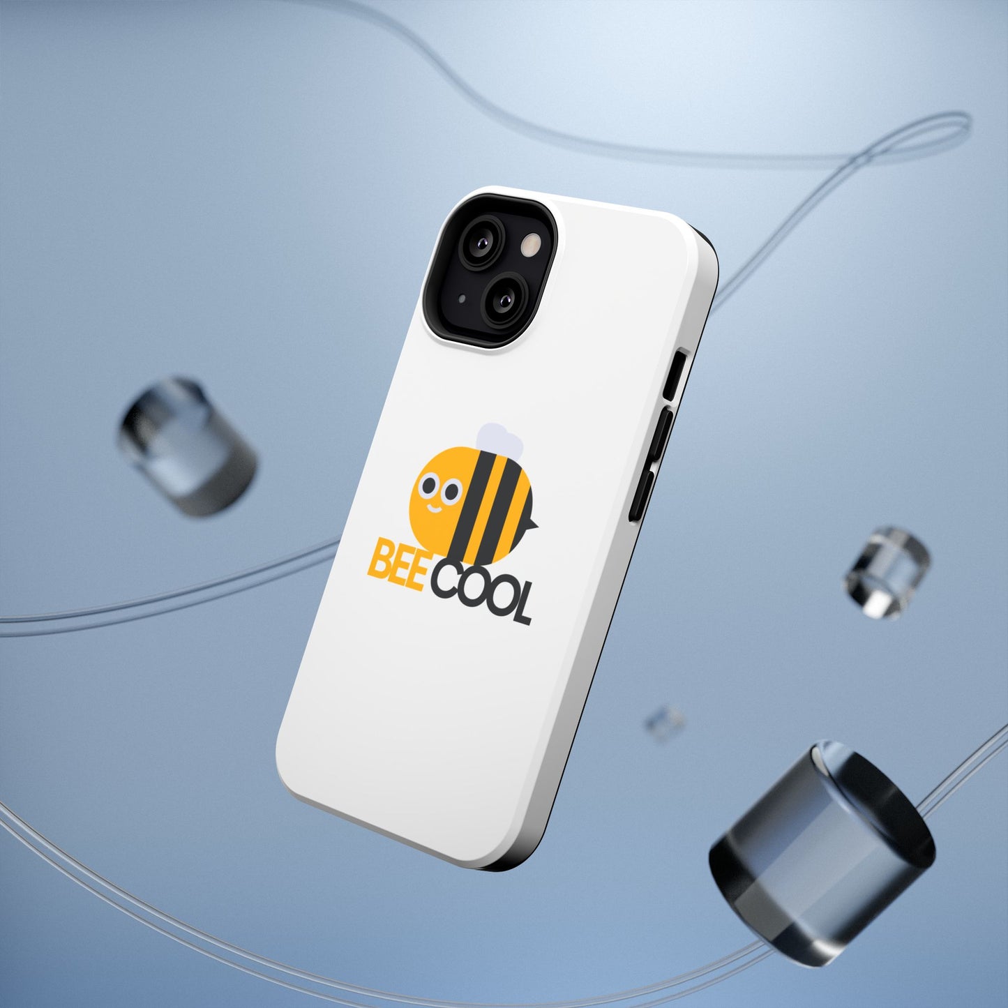 Bee Cool Phone Case, Impact-Resistant Case for Bee Lovers, Cute Bee Phone Cover, Unique Gift for Nature Enthusiasts, Fun Spring Accessory
