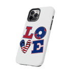 Patriotic LOVE Tough Phone Case — USA Flag & Donut Graphic