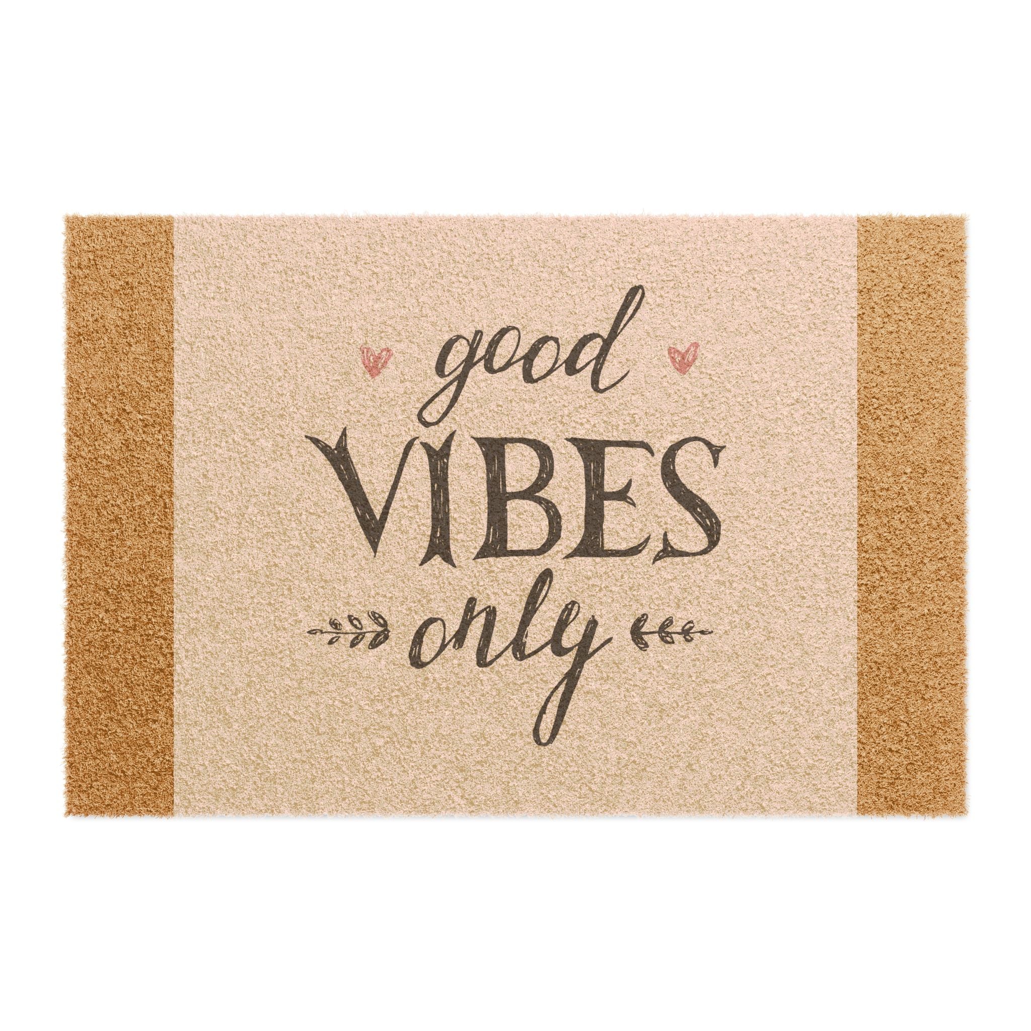 Good Vibes Only Doormat | Welcome Mat for Home Decor, Outdoor Entryway, Housewarming Gift, Bohemian Style, Positive Energy