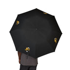 Foldable Umbrella — Cute Yellow Bee Pattern Semi-Automatic Compact Umbrella