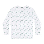 Men's Long Sleeve Shirt - Minimal Green Vine Allover Print