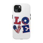 Patriotic LOVE Tough Phone Case — USA Flag & Donut Graphic