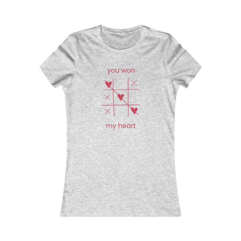 You Won My Heart Tee — Women’s Valentine Tic-Tac-Toe Heart T-Shirt
