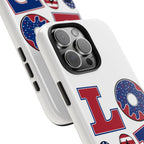 Patriotic LOVE Tough Phone Case — USA Flag & Donut Graphic