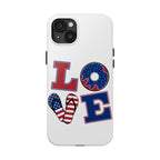 Patriotic LOVE Tough Phone Case — USA Flag & Donut Graphic