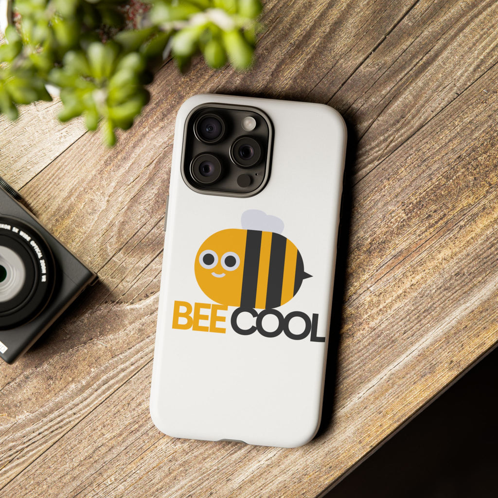 Bee Cool iPhone Case, Cute Bee Phone Cover, Fun Smartphone Protector, Unique Gift for Bee Lovers, Playful Tech Accessory