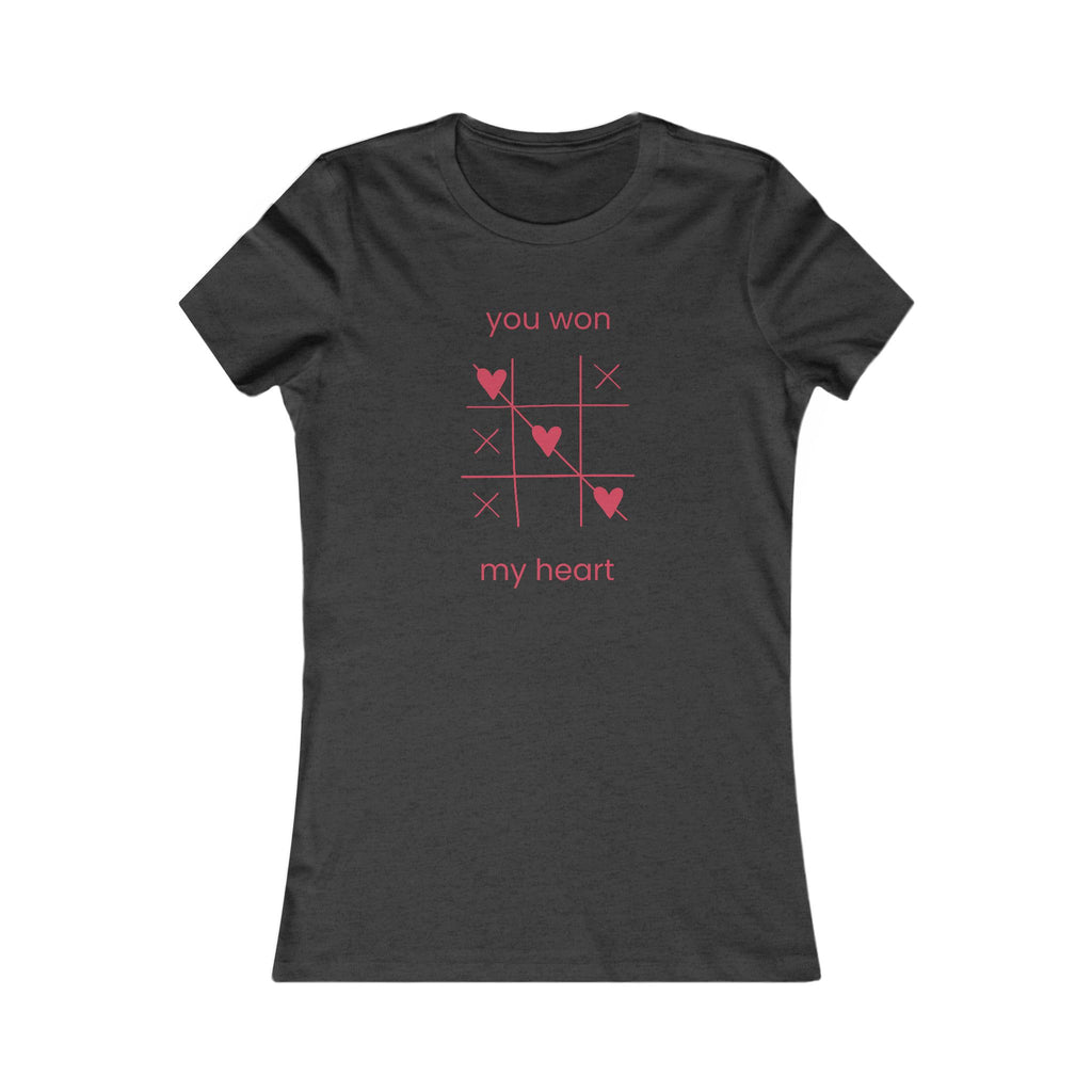 You Won My Heart Tee — Women’s Valentine Tic-Tac-Toe Heart T-Shirt
