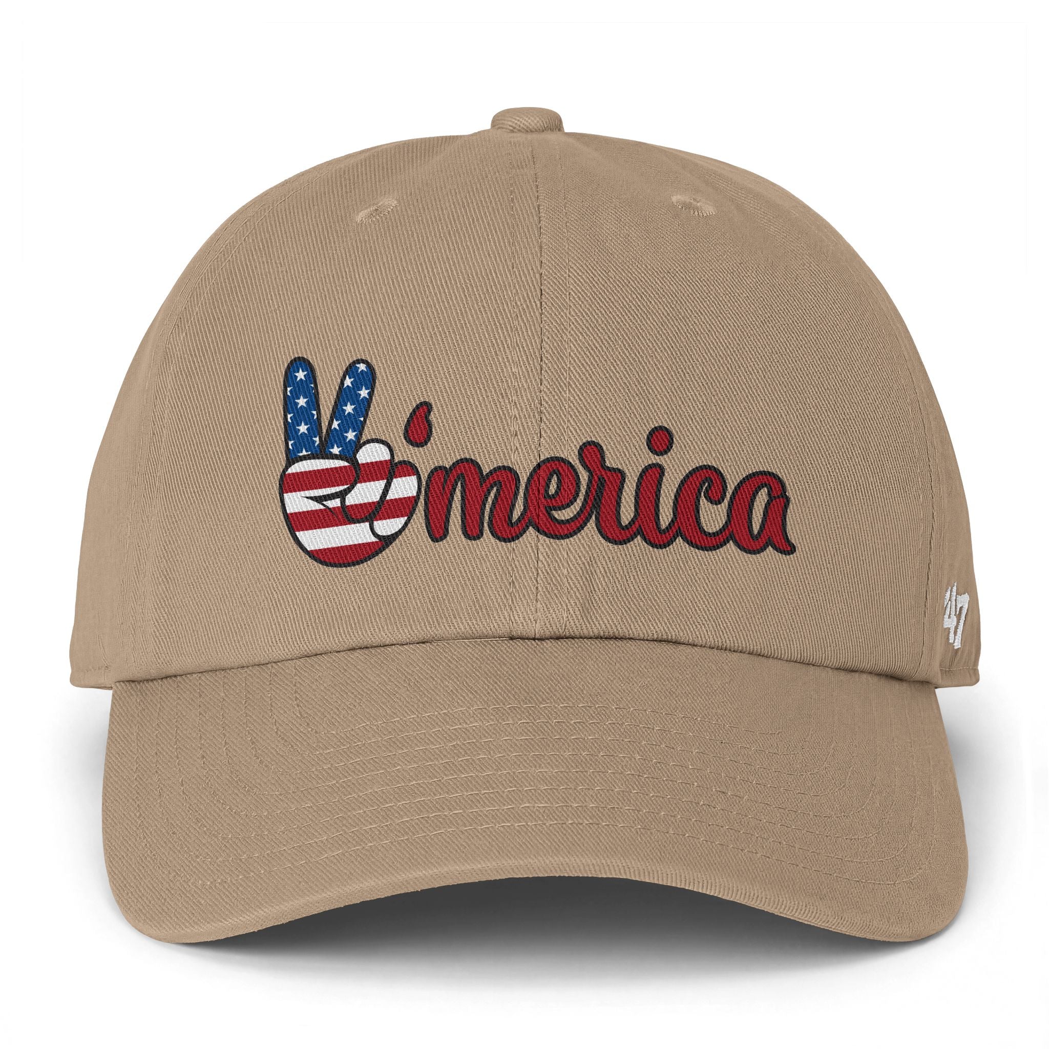 'Merica Peace Sign Cap – Patriotic USA Flag Baseball Hat