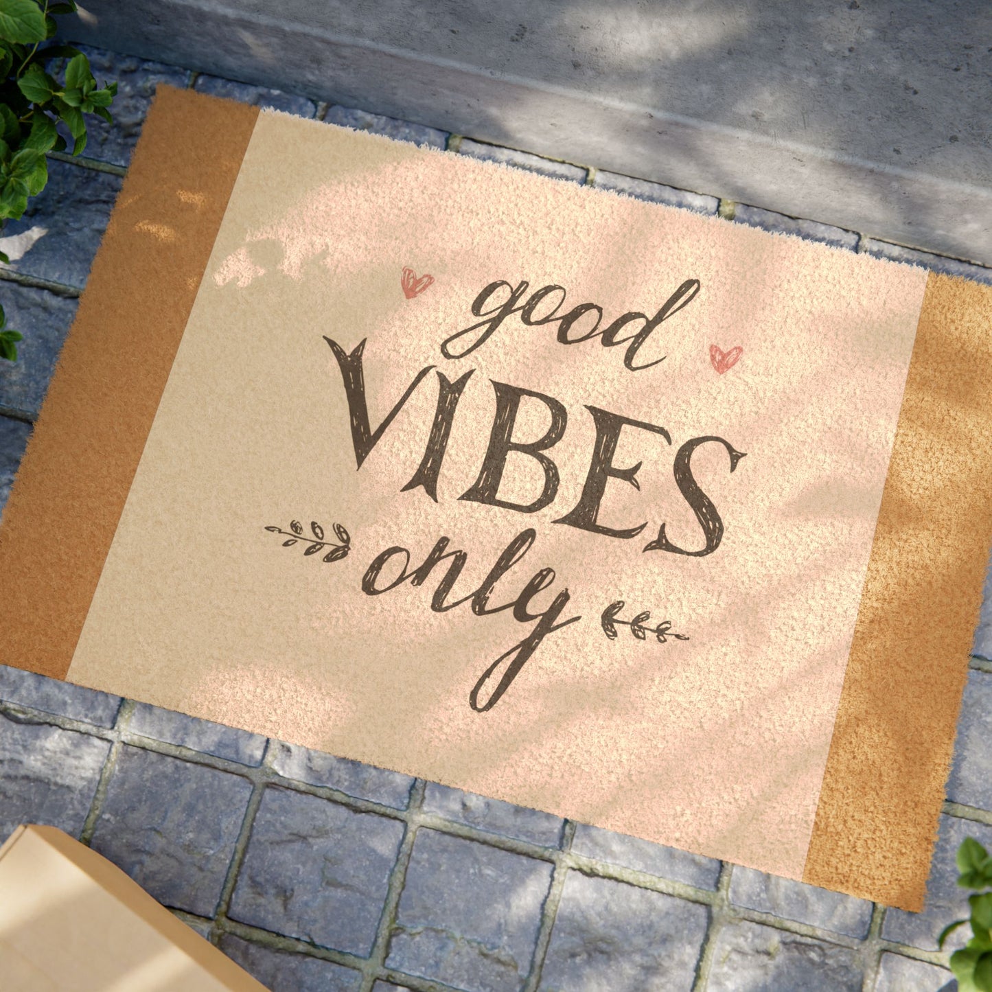Good Vibes Only Doormat | Welcome Mat for Home Decor, Outdoor Entryway, Housewarming Gift, Bohemian Style, Positive Energy
