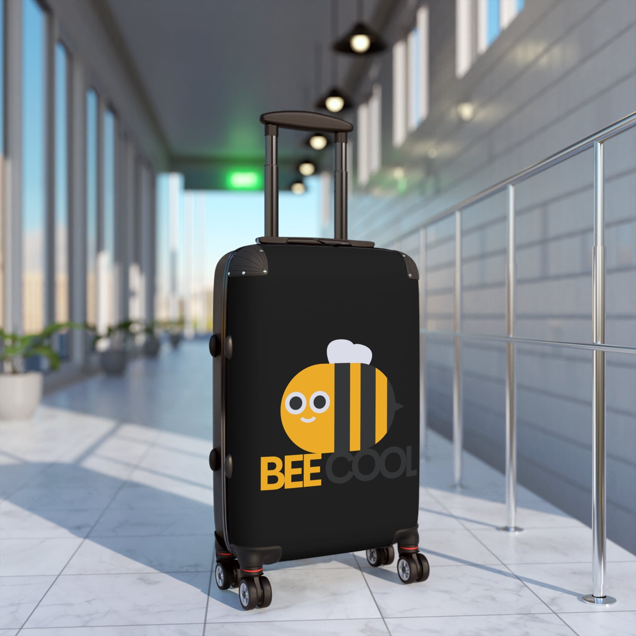 Bee Cool Suitcase — Cute Bee Graphic Carry-On Luggage