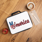'Merica Peace Sign Lunch Bag — Patriotic 4th of July Cooler Tote