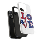 Patriotic LOVE Tough Phone Case — USA Flag & Donut Graphic