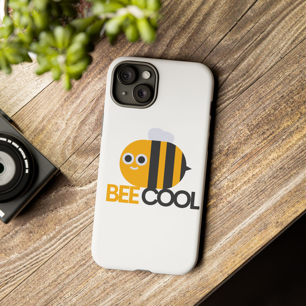 Bee Cool iPhone Case, Cute Bee Phone Cover, Fun Smartphone Protector, Unique Gift for Bee Lovers, Playful Tech Accessory