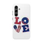 Patriotic LOVE Tough Phone Case — USA Flag & Donut Graphic