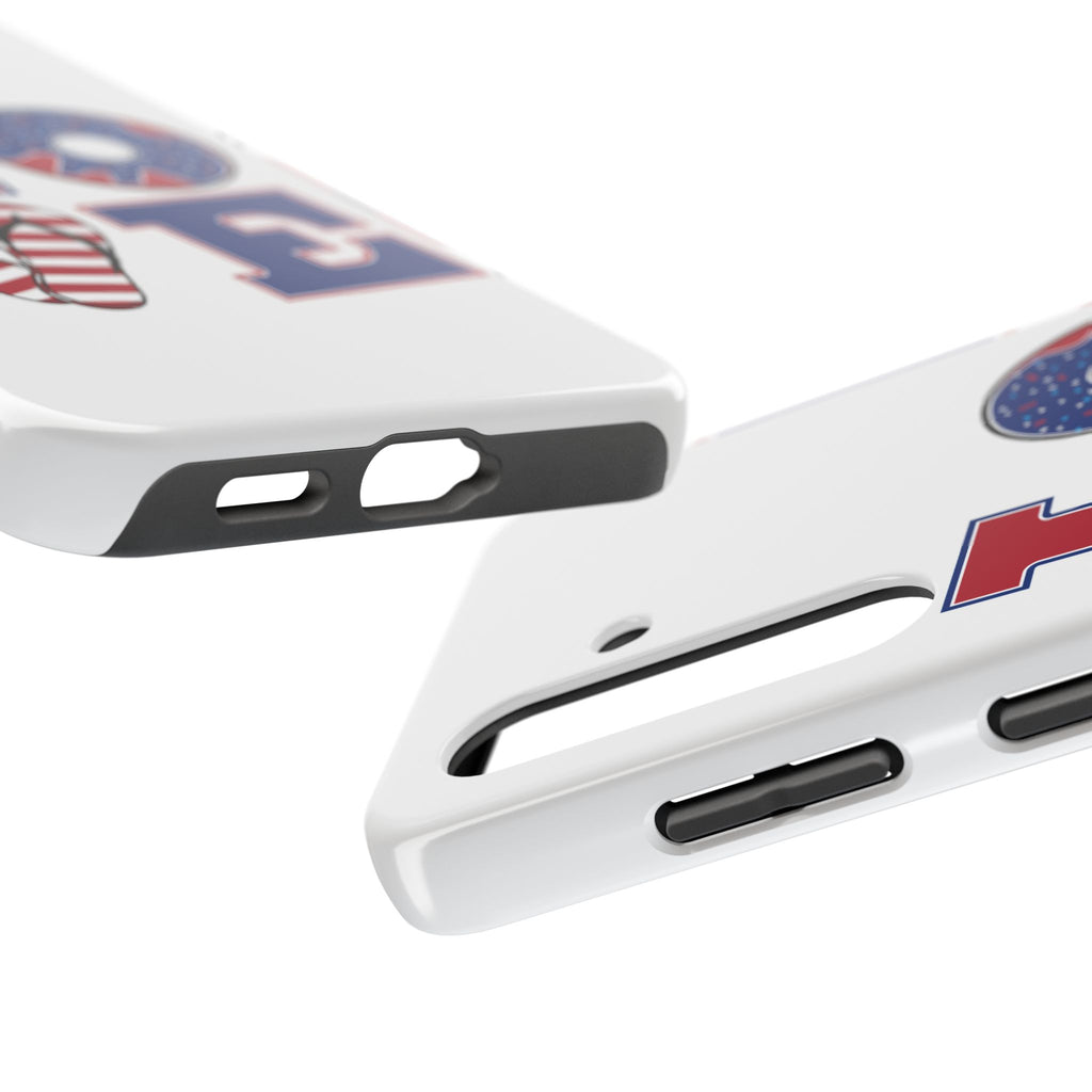 Patriotic LOVE Tough Phone Case — USA Flag & Donut Graphic