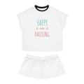 Happy and Dazzling Women's Short Pajama Set — Cute Printed Sleepwear