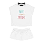 Happy and Dazzling Women's Short Pajama Set — Cute Printed Sleepwear