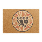 Good Vibes Only Doormat — Retro Sunburst Welcome Mat