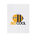 Bee Cool Velveteen Plush Blanket - Cozy Gift for Kids, Nursery Decor, Bee Themed Decor, Summer Vibes, Soft Throw Blanket