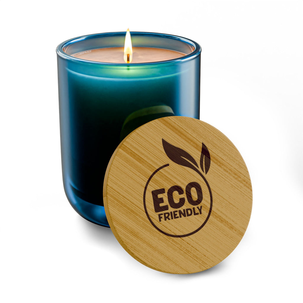 Eco-Friendly Scented Soy Candle - 14oz Engravable Bamboo Lid