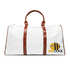 Bee Cool Waterproof Travel Bag — Cute Bee Print Duffle for Weekend Trips