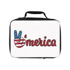 'Merica Peace Sign Lunch Bag — Patriotic 4th of July Cooler Tote
