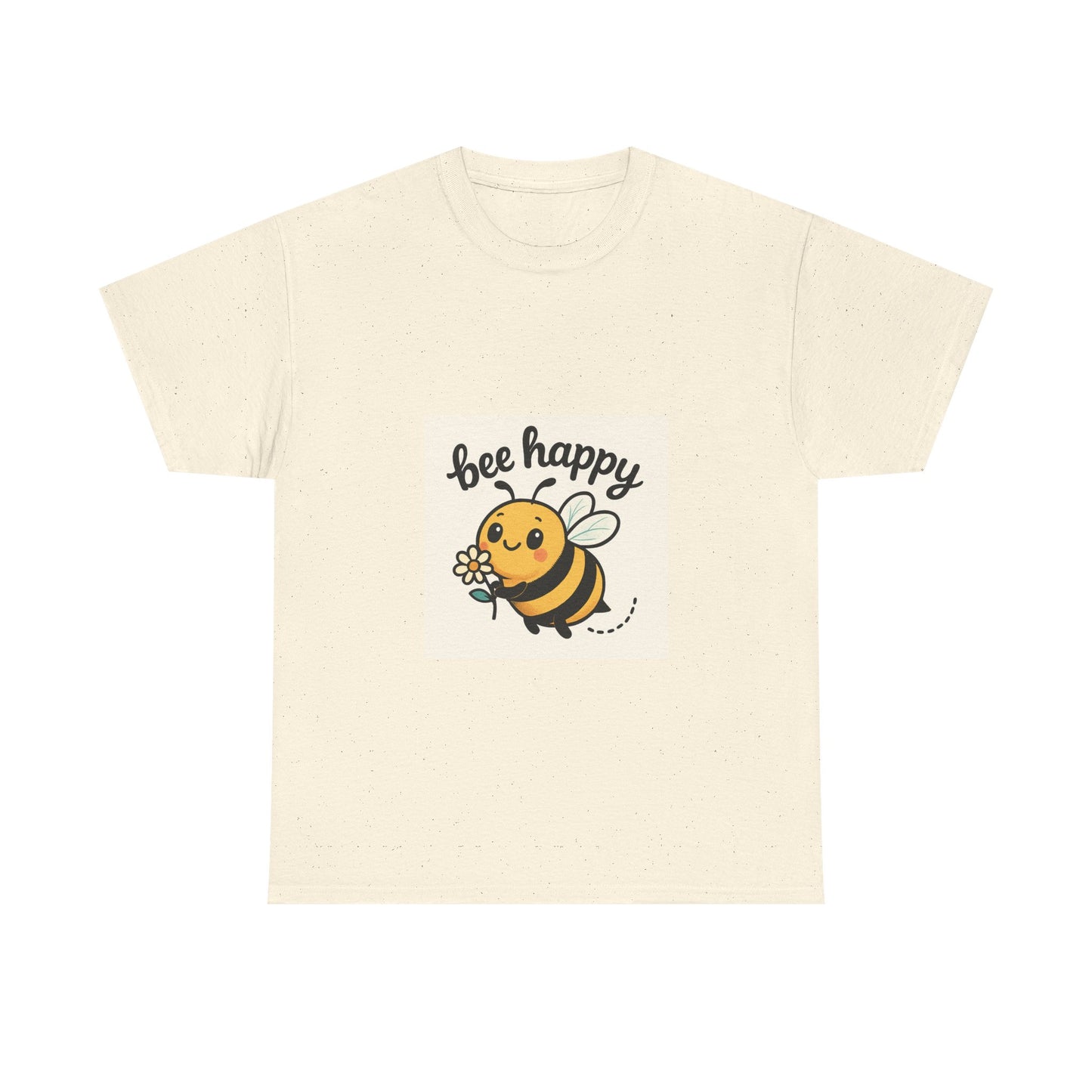 Bee Happy Tee, Unisex Cotton T-Shirt, Cute Bee Graphic Tee, Fun Summer Shirt, Gift for Bee Lovers, Nature Enthusiast Apparel