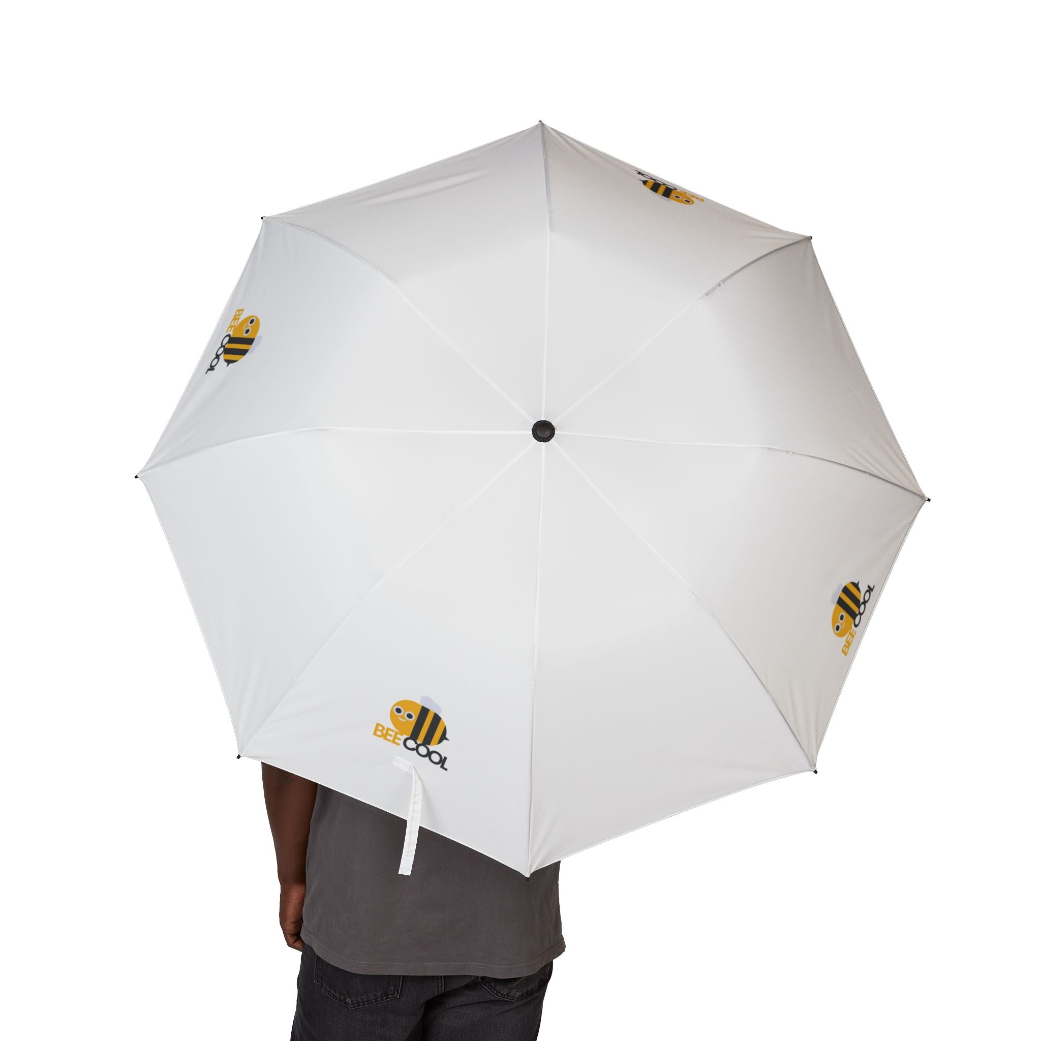 Bee Logo Foldable Umbrella — Compact Semi‑Automatic Rain Shield