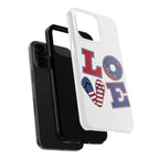Patriotic LOVE Tough Phone Case — USA Flag & Donut Graphic