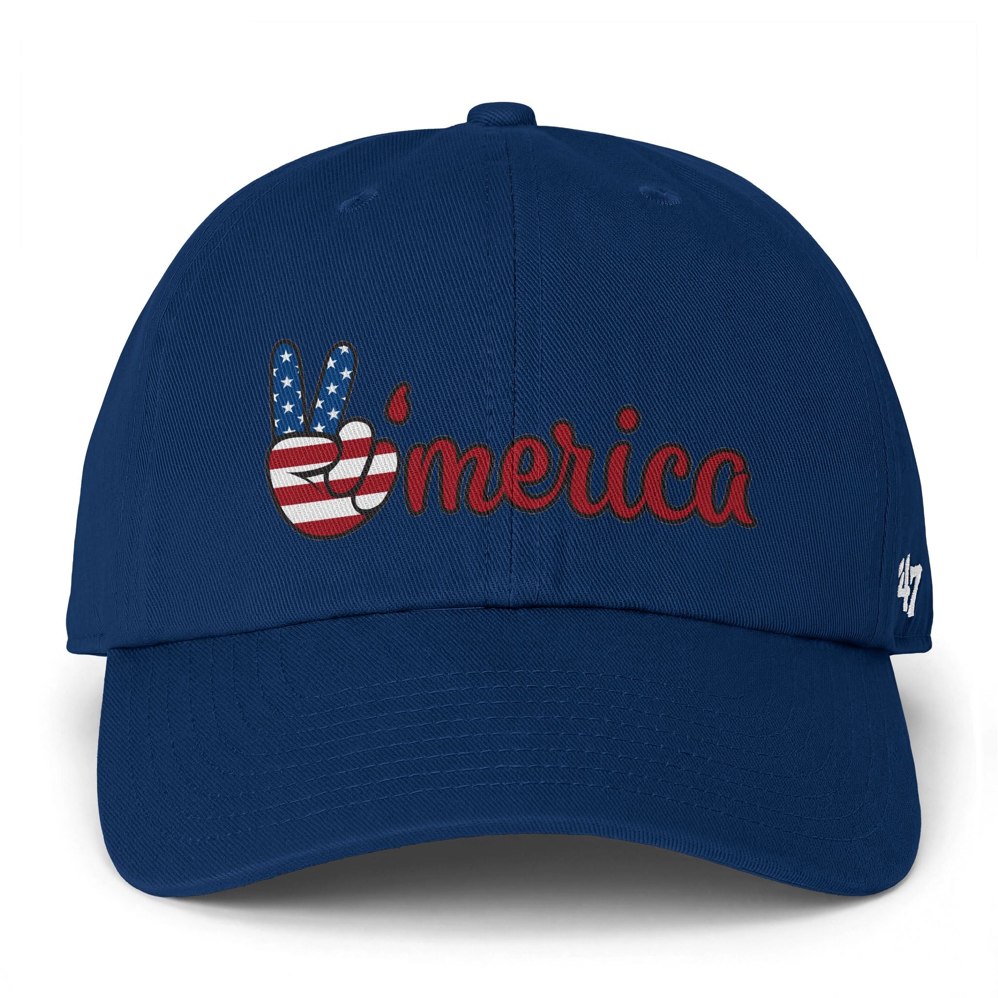 'Merica Peace Sign Cap – Patriotic USA Flag Baseball Hat