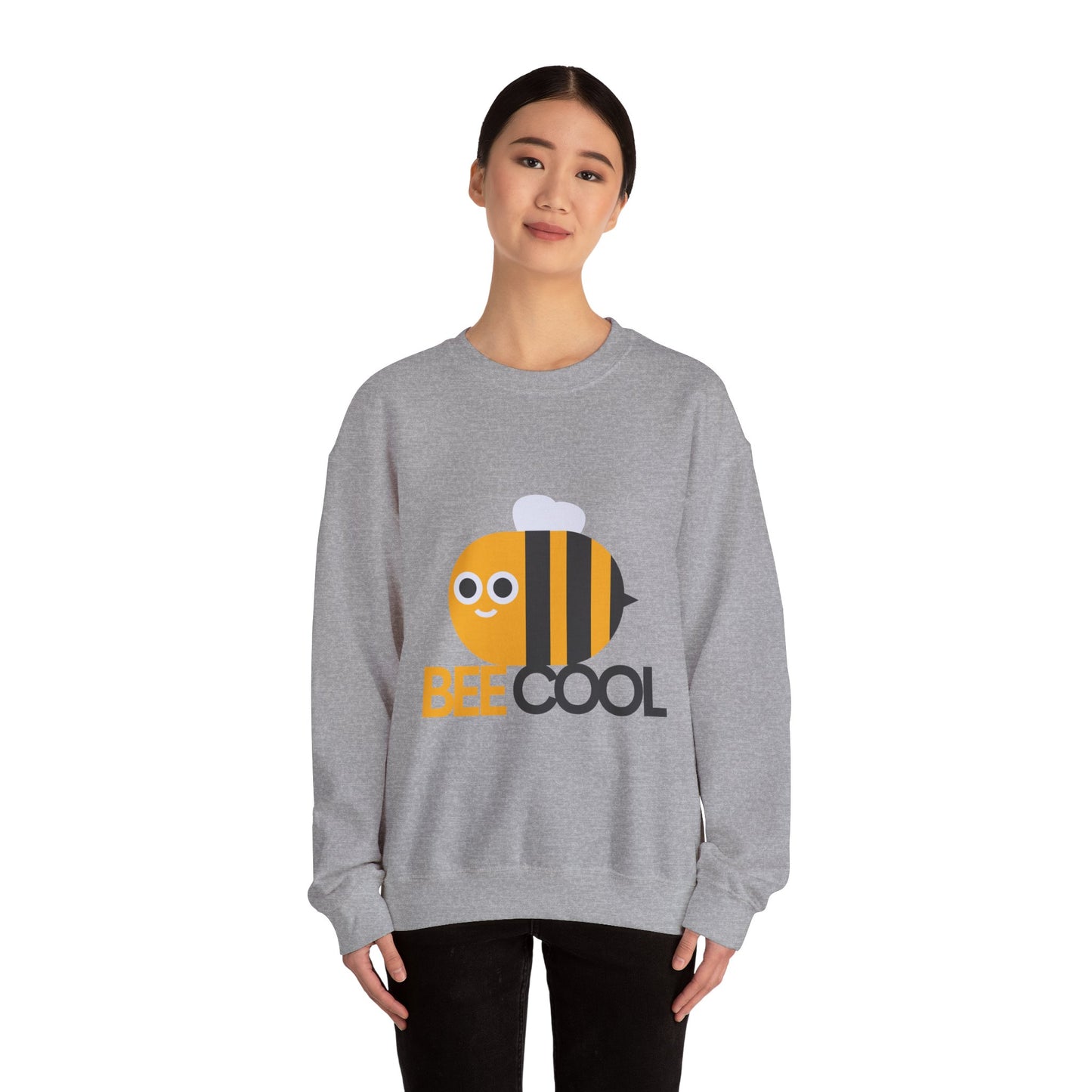 Bee Cool Unisex Sweatshirt, Cozy Crewneck, Cute Gift for Bee Lovers, Birthday Present, Summer Vibe Apparel