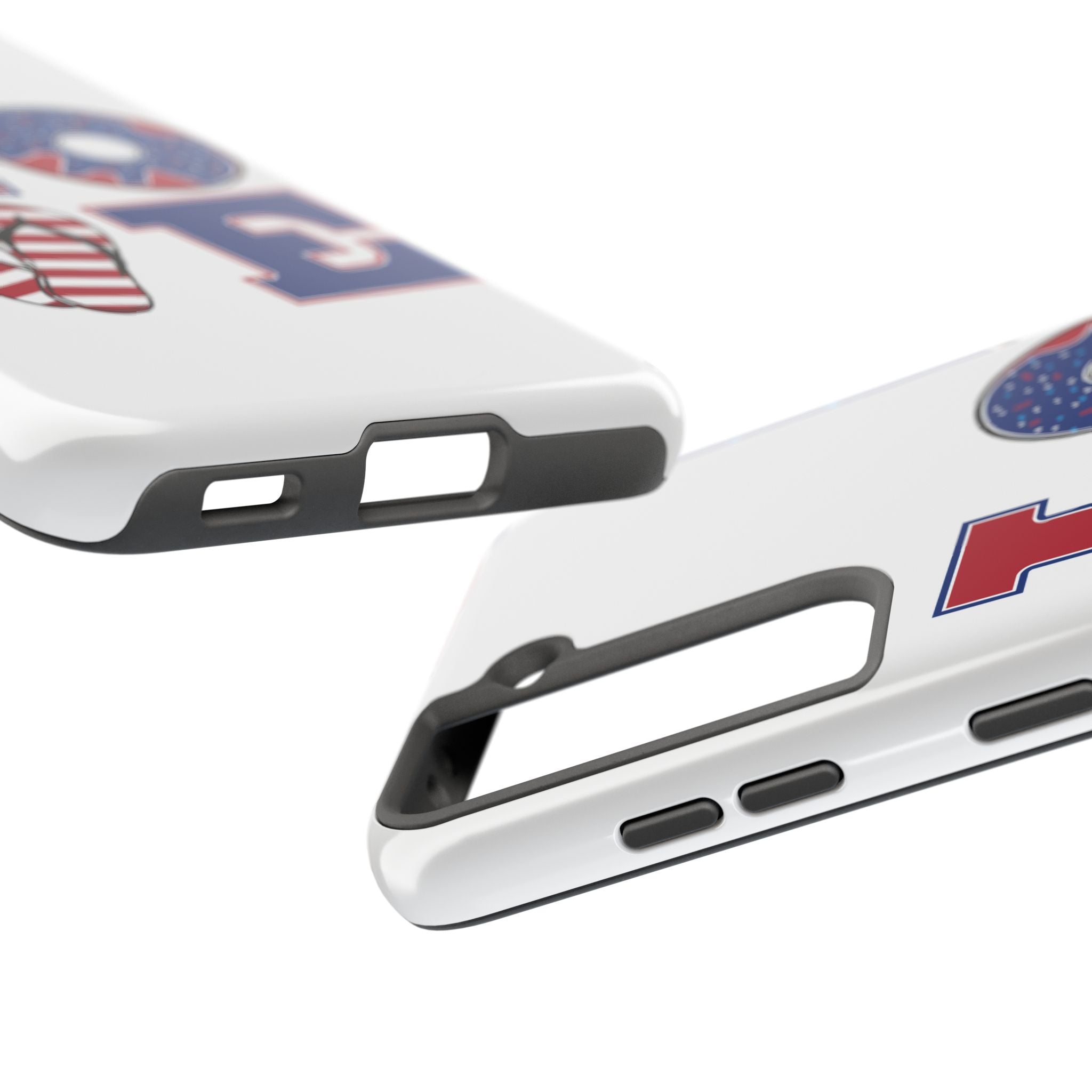 Patriotic LOVE Tough Phone Case — USA Flag & Donut Graphic