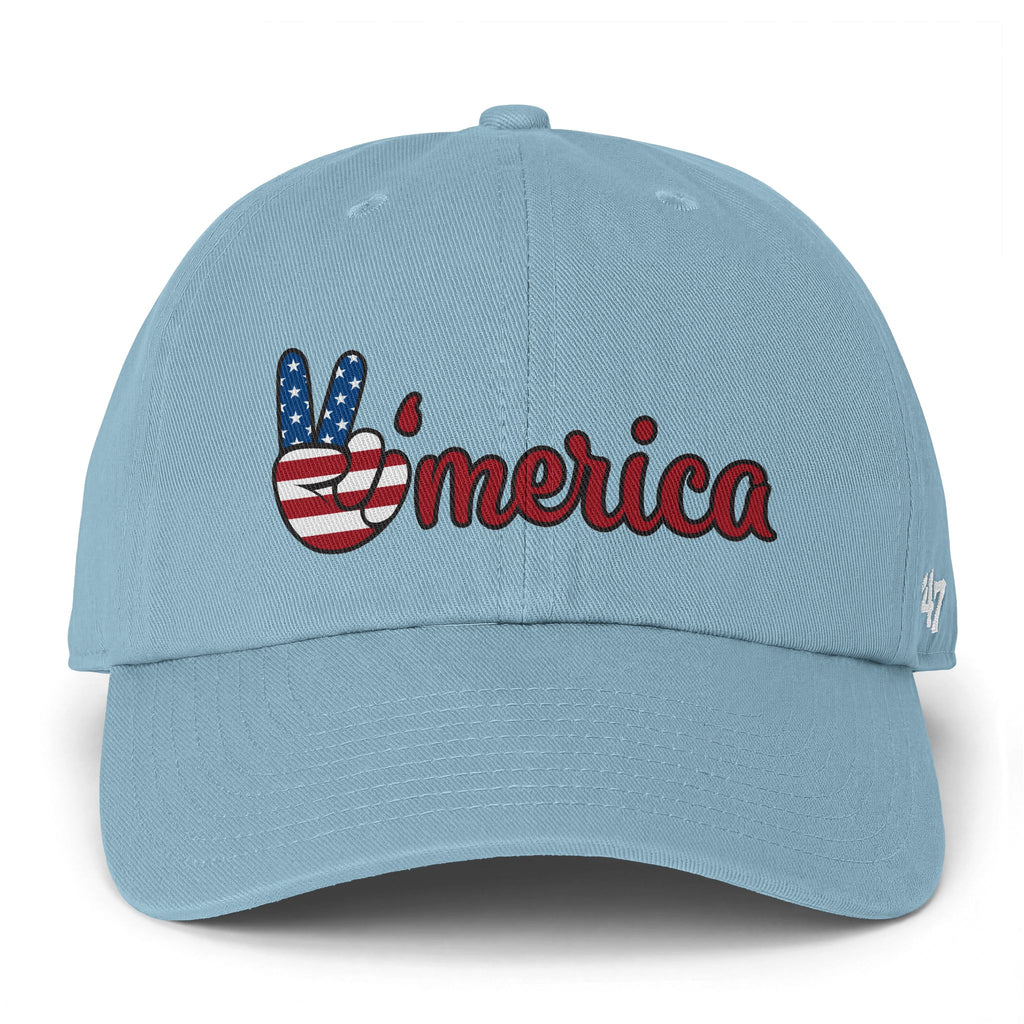 'Merica Peace Sign Cap – Patriotic USA Flag Baseball Hat