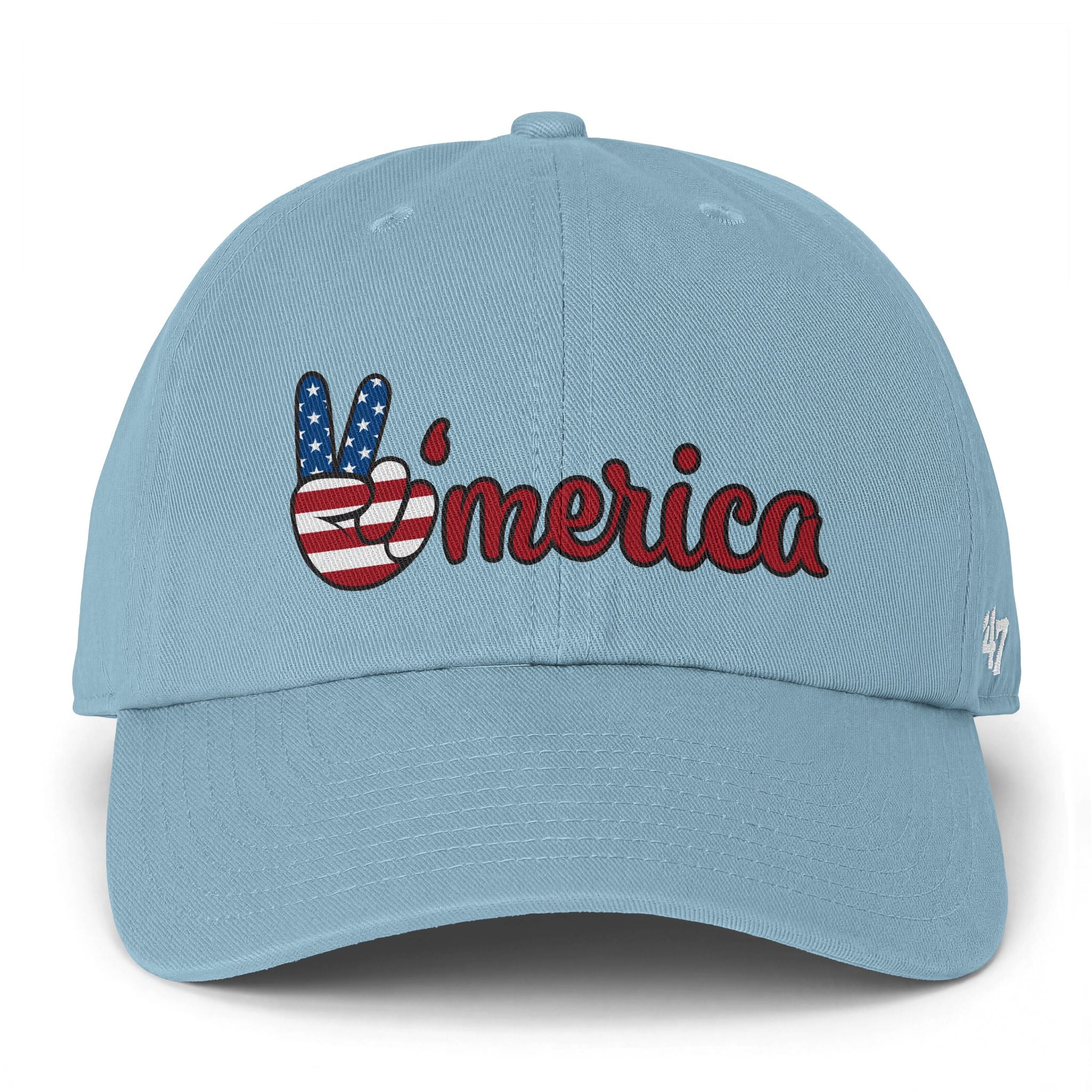 'Merica Peace Sign Cap – Patriotic USA Flag Baseball Hat