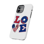 Patriotic LOVE Tough Phone Case — USA Flag & Donut Graphic