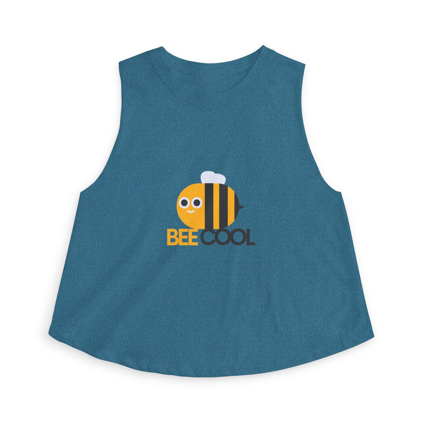 Bee Cool Crop Top — Cute Bumblebee Graphic Women's Tank