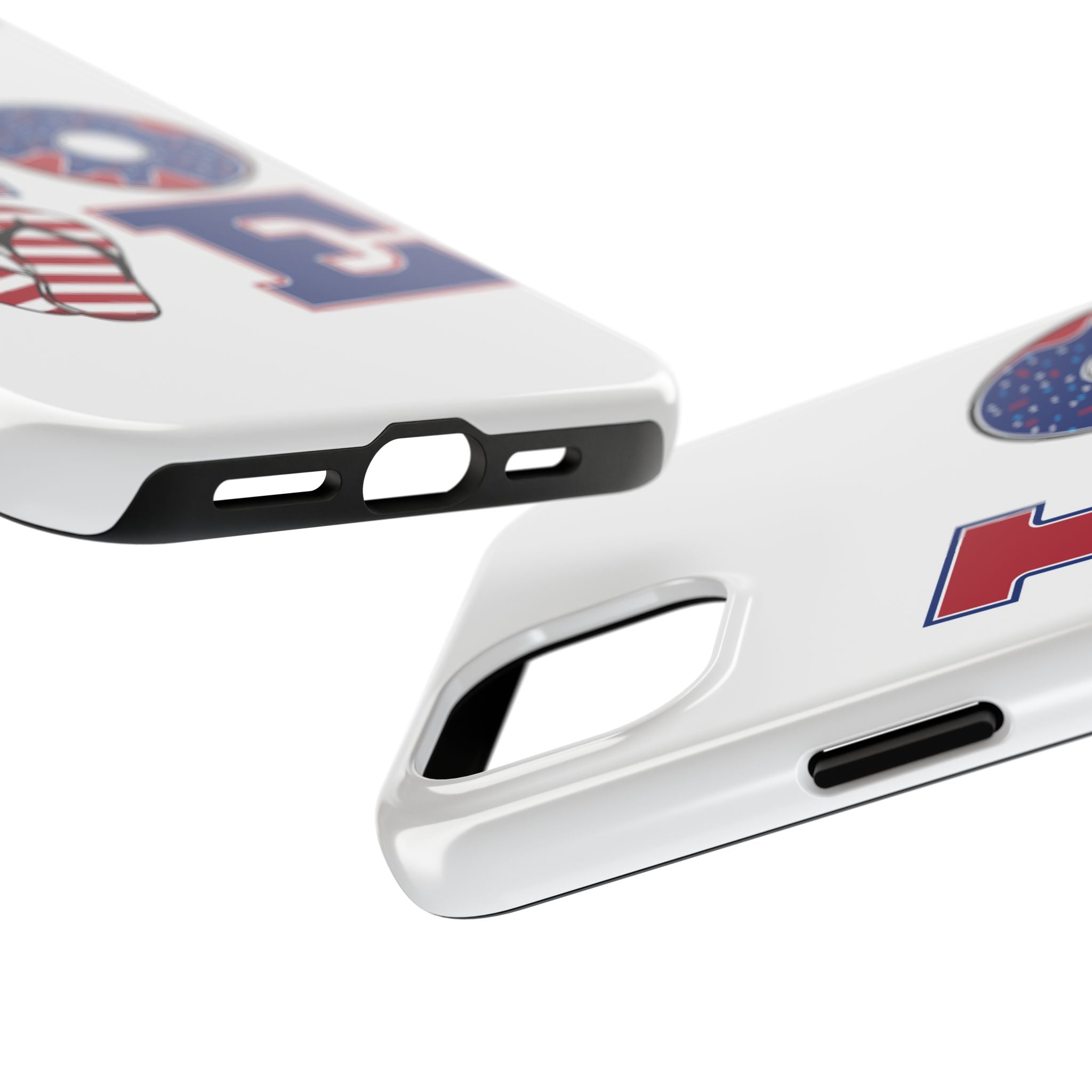 Patriotic LOVE Tough Phone Case — USA Flag & Donut Graphic