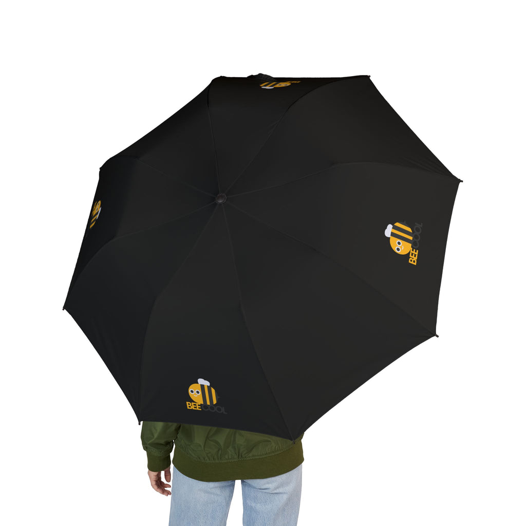 Foldable Umbrella — Cute Yellow Bee Pattern Semi-Automatic Compact Umbrella