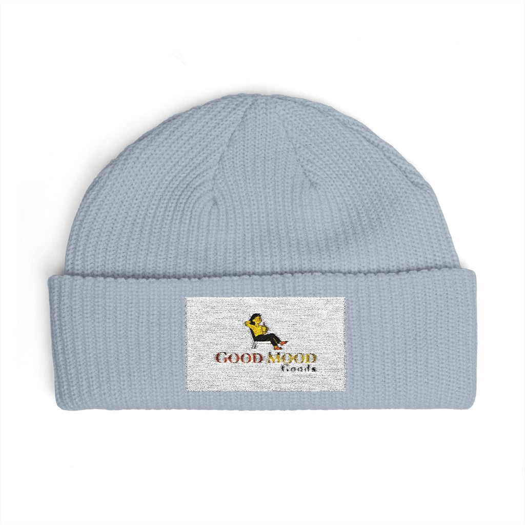 Embroidered Cuff Beanie – Cozy Knit Hat with Vintage Bird Logo