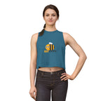 Bee Cool Crop Top — Cute Bumblebee Graphic Women's Tank