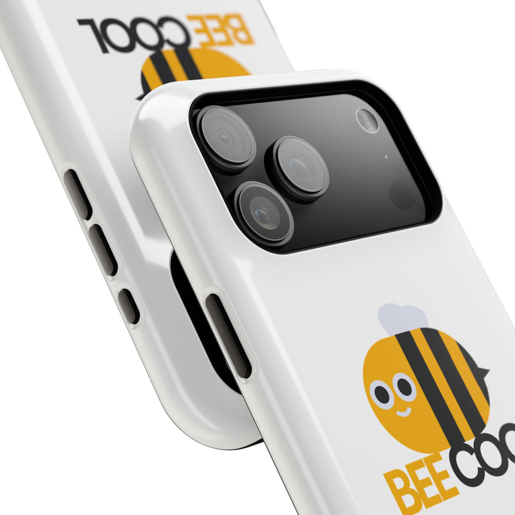 Bee Cool Phone Case, Impact-Resistant Case for Bee Lovers, Cute Bee Phone Cover, Unique Gift for Nature Enthusiasts, Fun Spring Accessory