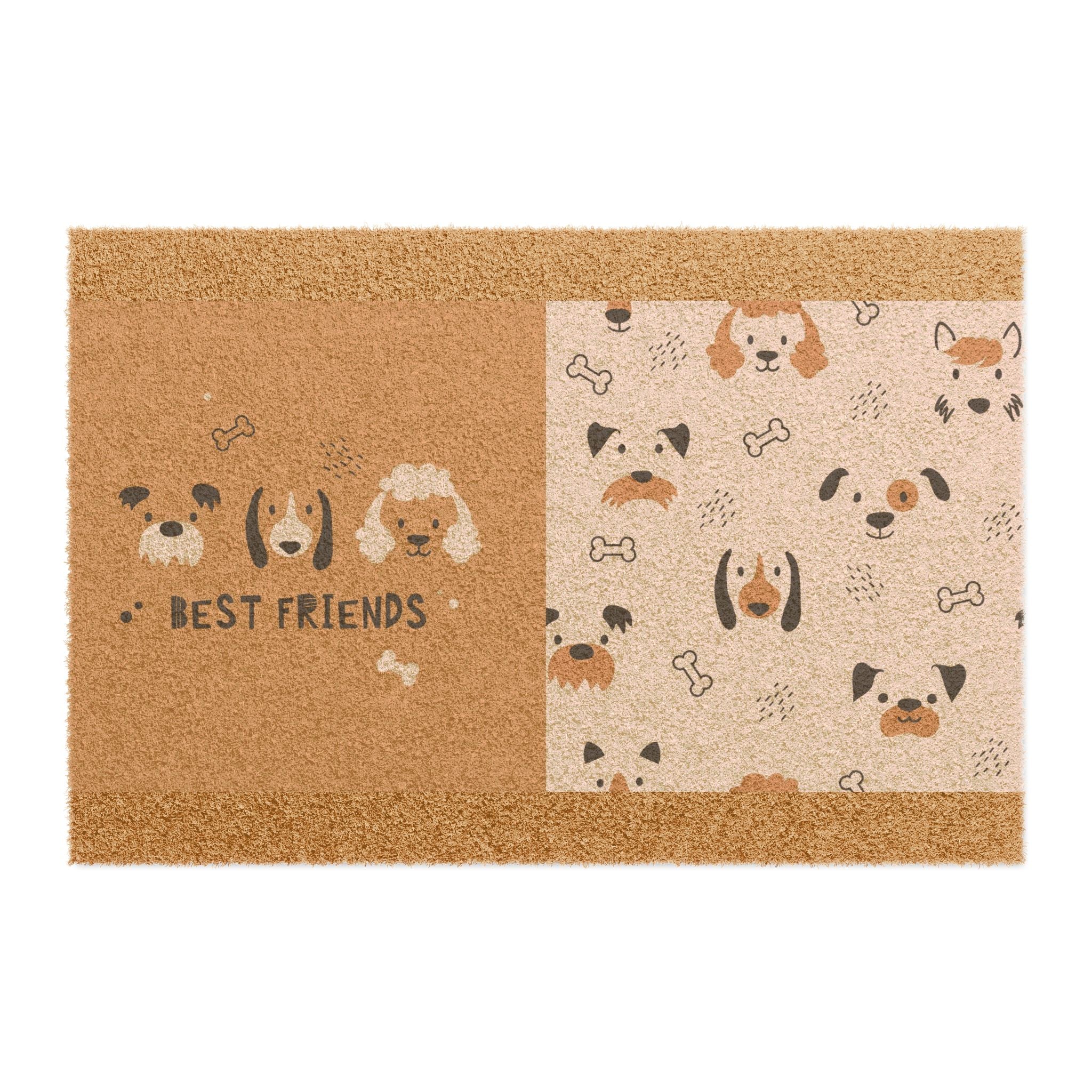 Best Friends Dog Doormat — Cute Puppy Pattern Welcome Mat