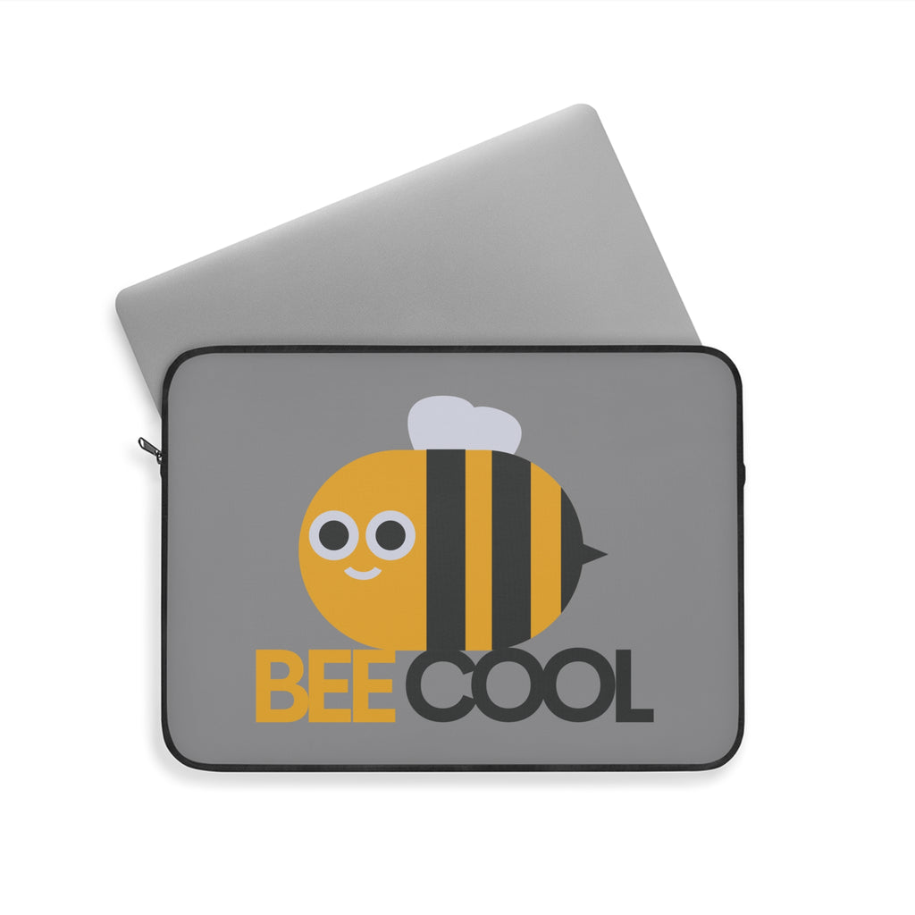 Bee Cool Laptop Sleeve, Cute Laptop Case, Bee Design Sleeve, Cool Tech Accessory, Funny Gift for Students, Eco-Friendly Laptop Bag