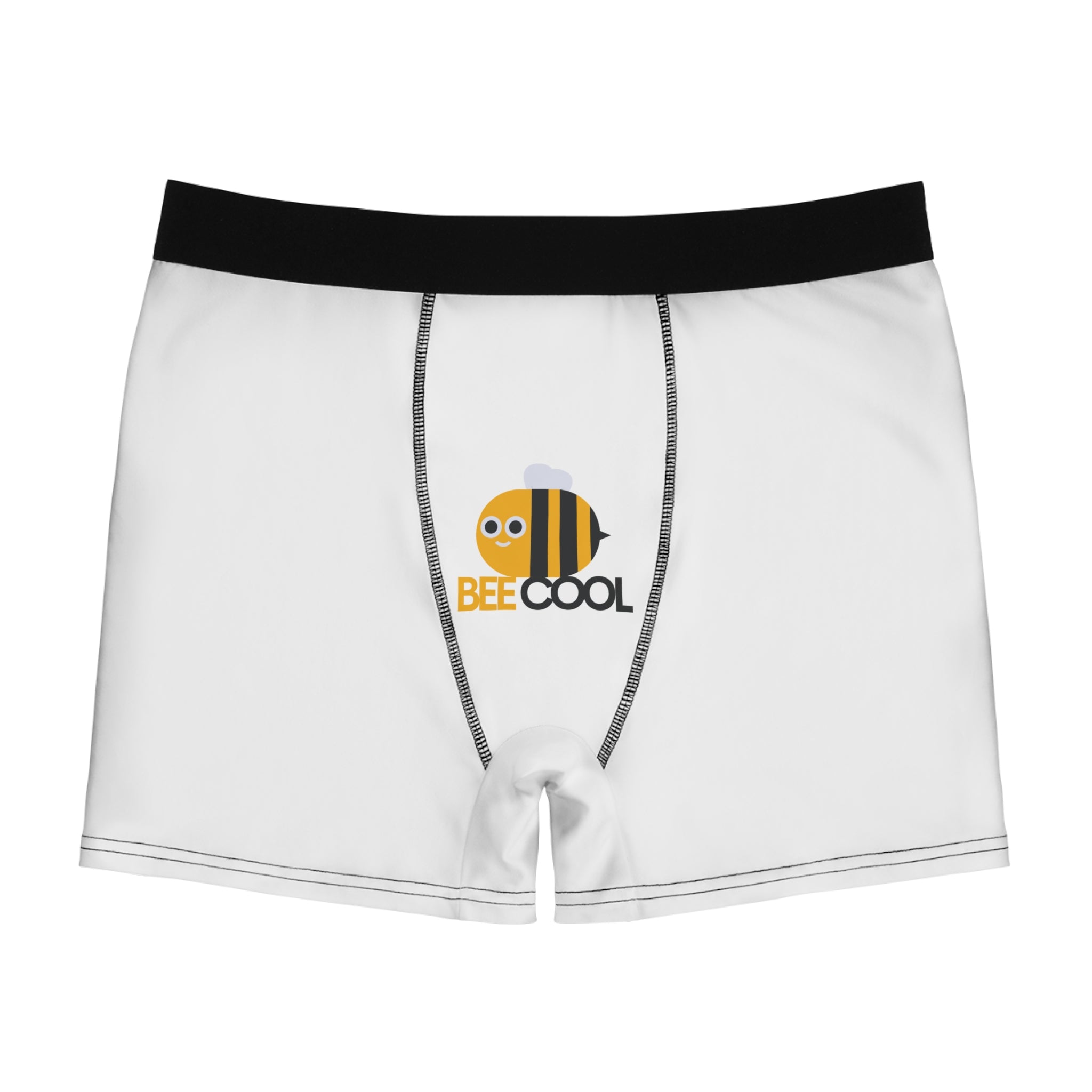 Boxer Briefs — “Bee Cool” Cute Bee Graphic Men’s Boxer Briefs