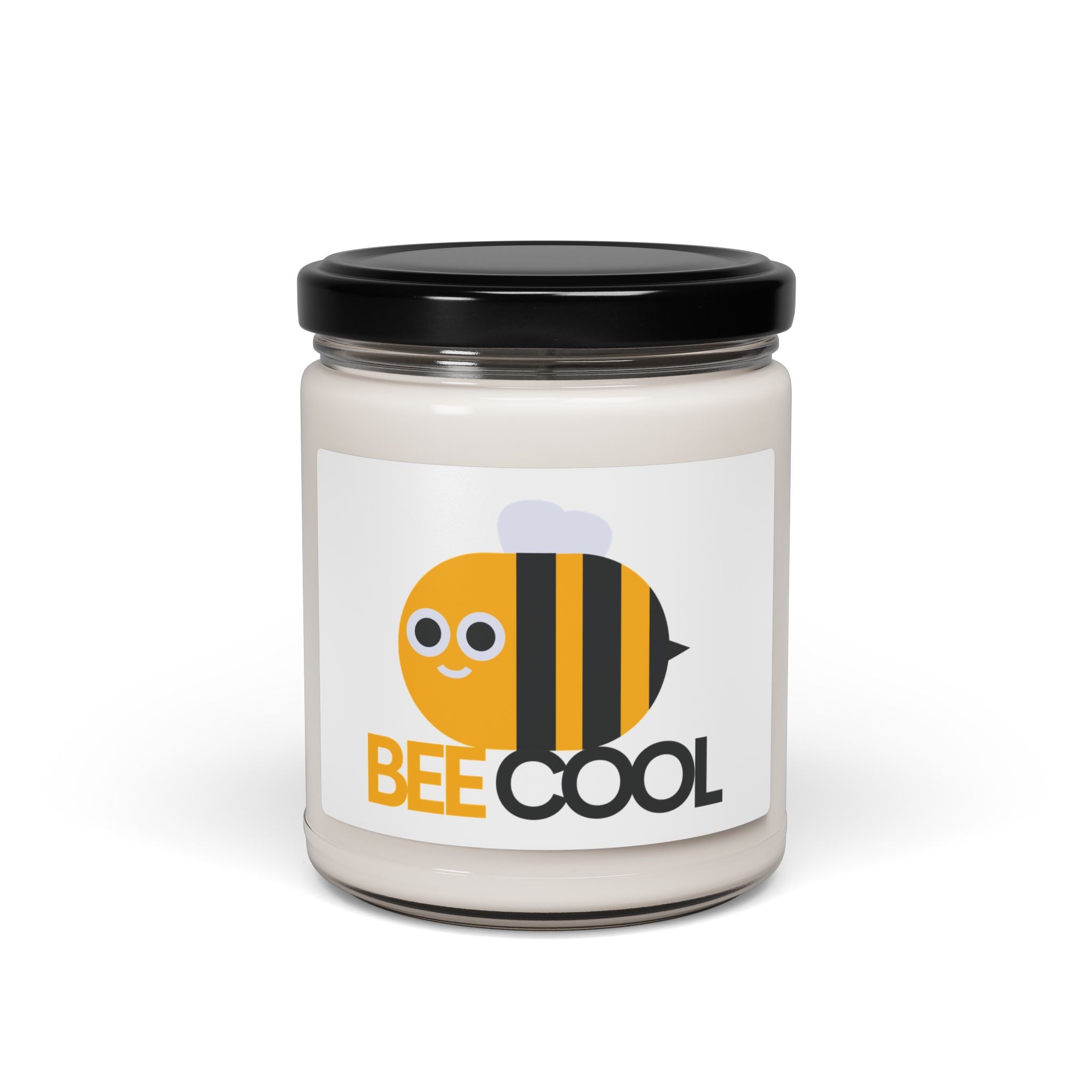 Bee Cool Scented Soy Candle, Fun Bee Design, Gift for Her, Cozy Home Decor, Relaxation Candle, Summer Vibes