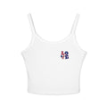LOVE Floral Crop Tank Top — Women’s Spaghetti Strap Summer Tee