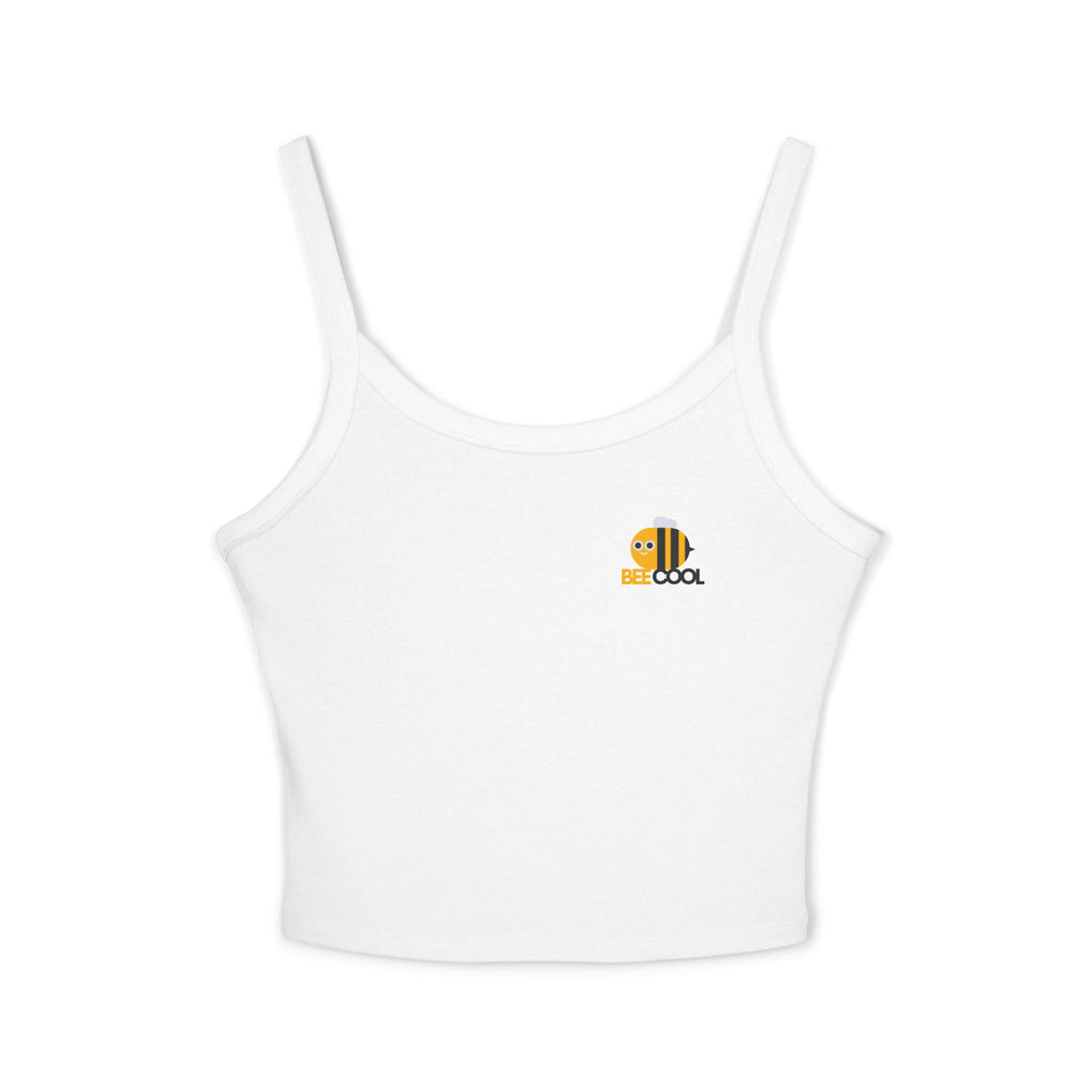 Bee Graphic Spaghetti Strap Tank Top - Cute Minimalist Bumblebee Design