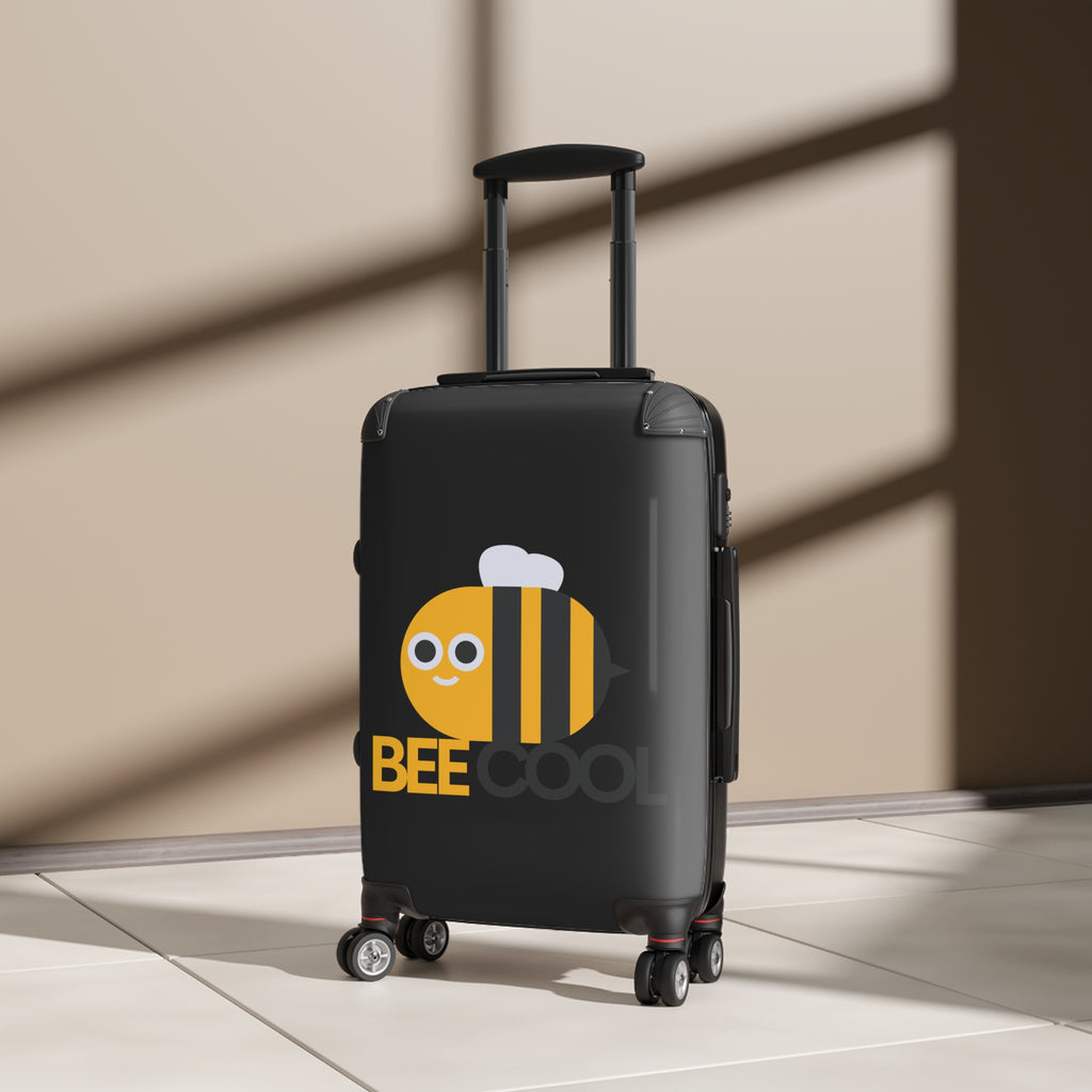 Bee Cool Suitcase — Cute Bee Graphic Carry-On Luggage